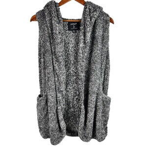 Ashley by 26 International Womens Size Small Long Hooded Open Cardigan Vest